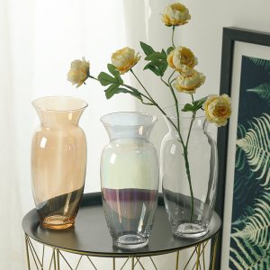 Iridescent Hand-Blown Glass Vase